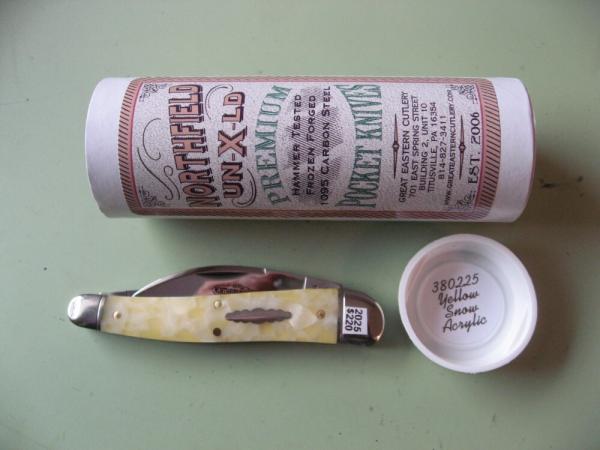 GREAT EASTERN NORTHFIELD 380225 CAMPFIRE WHITTLER YELLOW SNOW ACRYLIC #2