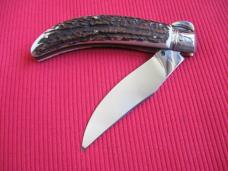 Quality Italian Unique Mechanism LEPRE Stag Knife Limited Edition 2015 MANIAGO ITALY w/Certificate