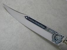 Friedr. Herder Abr. Sohn, Solingen Germany Stag Fixed Blade Knife w/Leather Sheath