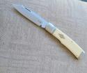 K'roo Antique Ivory Paper Micarta Native..4" closed..Rwl34...fileworked...coa and slip 