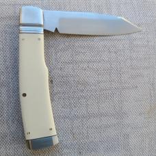 K'roo Antique Ivory Paper Micarta Native..4" closed..Rwl34...fileworked...coa and slip 