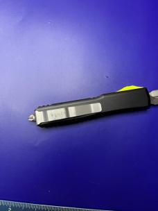 Microtech Ultratech D/E OTF Automatic Knife Black and Yellow (3.4" Stonewash)