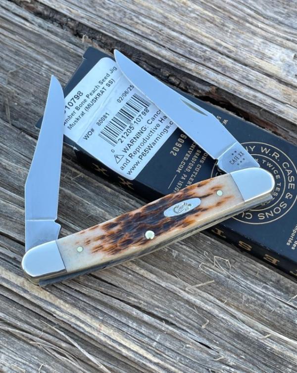 CASE XX ** 2025 AMBER BONE PEACH SEED JIGGED MUSKRAT CASE XX ** 2025 AMBER BONE PEACH SEED JIGGED MUSKRAT