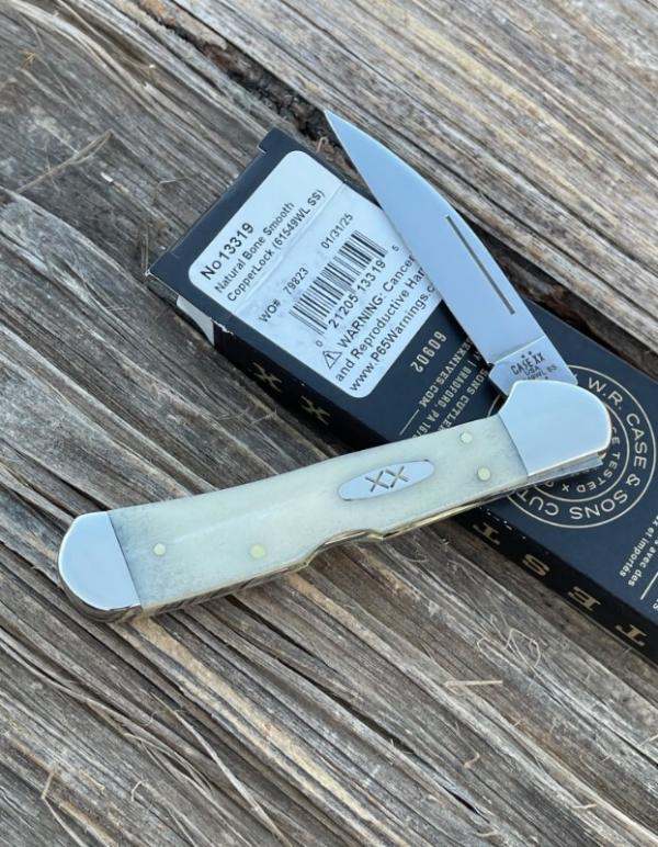 CASE XX ** 2025 NATURAL SMOOTH BONE LARGE COPPERLOCK CASE XX ** 2025 NATURAL SMOOTH BONE LARGE COPPERLOCK