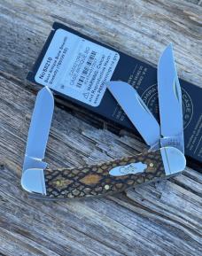 CASE XX ** SFO MAGICIAN'S ANTIQUE RATTLESNAKE BARBED WIRE 2024 BONE SOWBELLY