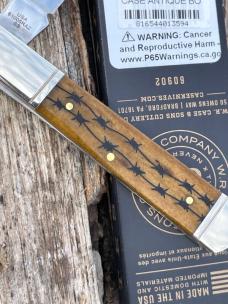 CASE XX ** SFO MAGICIAN'S ANTIQUE RATTLESNAKE BARBED WIRE 2024 BONE RAZOR