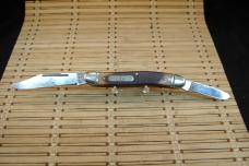 SCHRADE OLD TIMER 858 LUMBERJACK U.S.A. MADE VINTAGE TRIPLE BLADE STOCKMAN FOLDING USED POCKET KNIFE