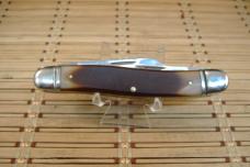 SCHRADE OLD TIMER 858 LUMBERJACK U.S.A. MADE VINTAGE TRIPLE BLADE STOCKMAN FOLDING USED POCKET KNIFE