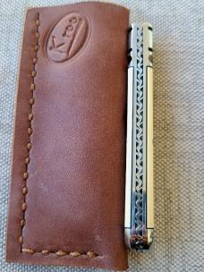 K'roo Fancy Jack in Ivory Paper..Black Diamond shield and liners...Ringed Fancy bolsters and caps 