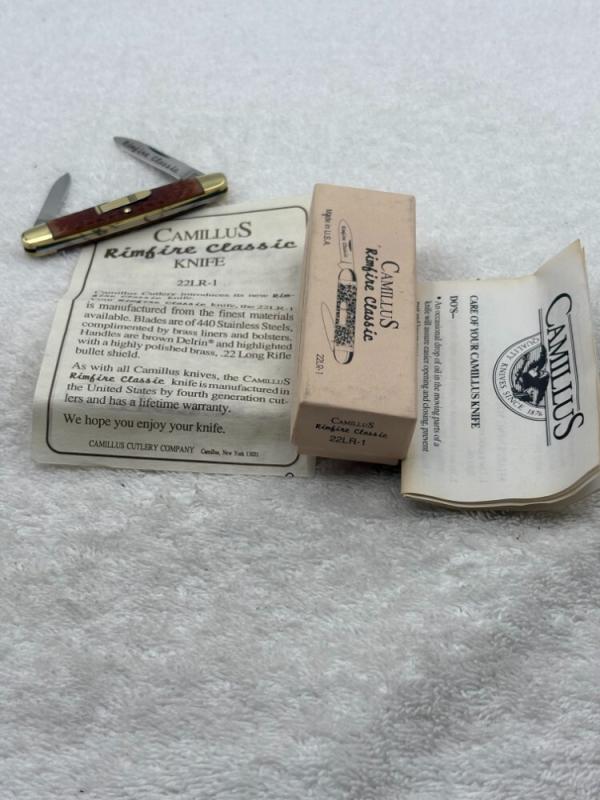 Camillus 1992 Rimfire Classic 22LR-1 2 Blade Pocket Knife Made In USA