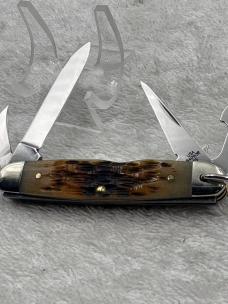 Case XX 4 Blade Junior Scout Knife Pattern #6409ORSS Made In USA No Box (43)