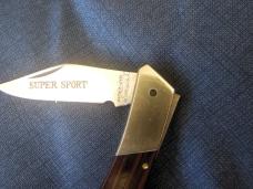 VALOR SUPER SPORT MIAMI USA / JAPAN 3-1/4'' WOOD SCALE LOCKBACK BRASS-SS UNUSED PRE OWNED-STORED