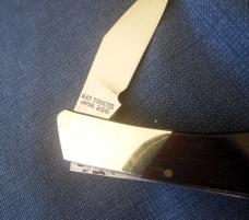 VALOR SUPER SPORT MIAMI USA / JAPAN 3-1/4'' WOOD SCALE LOCKBACK BRASS-SS UNUSED PRE OWNED-STORED