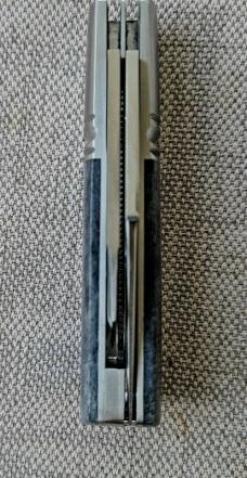 Vincenzo Balistreri 2 Blade Barlow, Clip & coping..Black Buffalo Bone scales..N690...coa and slip 