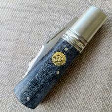 Vincenzo Balistreri 2 Blade Barlow, Clip & coping..Black Buffalo Bone scales..N690...coa and slip 