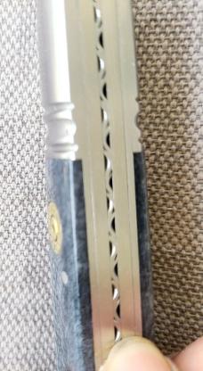 Vincenzo Balistreri 2 Blade Barlow, Clip & coping..Black Buffalo Bone scales..N690...coa and slip 