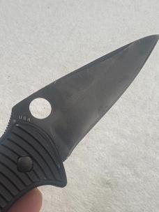 Spyderco Citadel C119BK Push Button Automatic With Safety Rare And Hard To Find Been Discontinued 