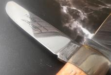 NIB/NOS Vintage Parker Cut. Co.1980's Bullet Knife Bone Handled Trapper Japan