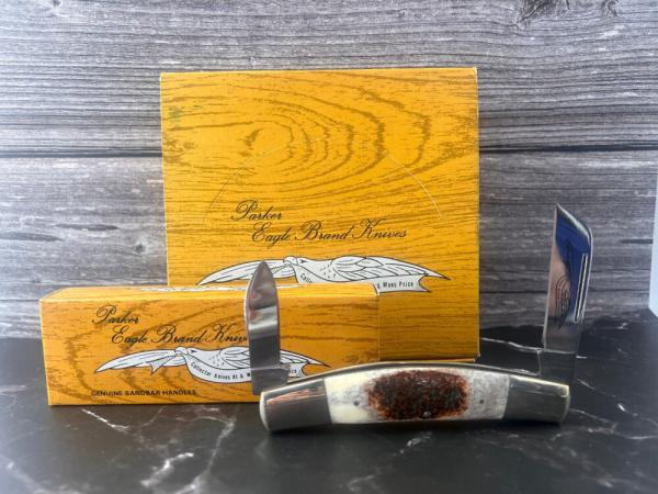 NIB NIB/NOS 1980s Parker Custom Series Large Half Congress 1591 Sandbar Bone Knife 