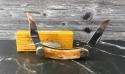 NIB/NOS 1980s Parker Cut Co Japan Appaloosa Bone 2 Blade Mini Muskrat 1047-SB