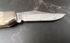 NIB/NOS 1980s Parker Cut Co Japan Appaloosa Bone 2 Blade Mini Muskrat 1047-SB