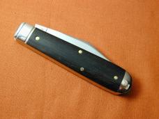 Great Eastern Cutlery GEC Tidioute Smooth Gabon Ebony Wood Yankee Jack Knife NIT USA 771225