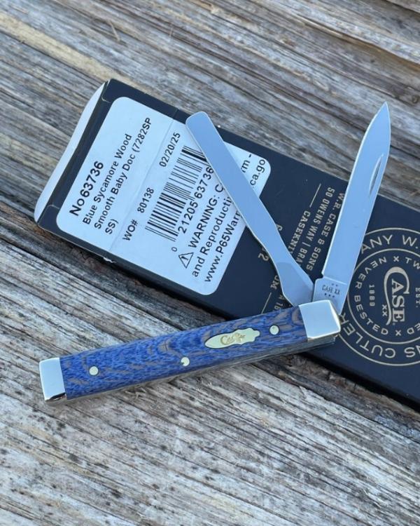 CASE XX ** 2025 BLUE SYCAMORE WOOD SMOOTH BABY DOC