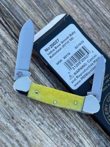 CASE XX ** 2025 SMOOTH YELLOW BONE BLACK OVAL CASE SHIELD BABY BUTTERBEAN