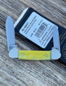 CASE XX ** 2025 SMOOTH YELLOW BONE BLACK OVAL CASE SHIELD BABY BUTTERBEAN