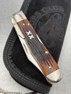 Case XX Cheetah Case Collector's Club 6111 1/2LSS Lockback 2002 Made In USA New In Box