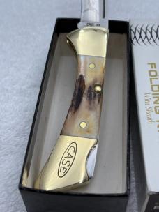 Case XX 1984 6 Dot Mako P158-LSSP Sportsman Lock Back Stag Folder Made In USA New In Box