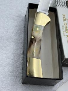 Case XX 1984 6 Dot Mako P158-LSSP Sportsman Lock Back Stag Folder Made In USA New In Box