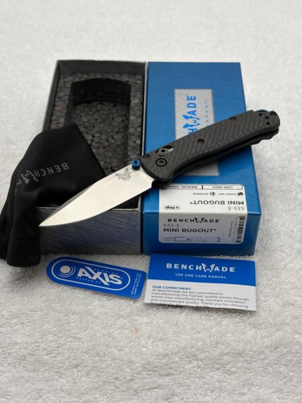 Benchmade 533-3 Mini Bugout First Production New In Box Made In USA