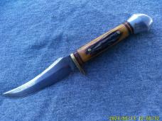 Jr Buffalo Skinner F.A. Bower Stag Fixed Blade Germany Bird & Trout Knife