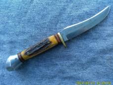 Jr Buffalo Skinner F.A. Bower Stag Fixed Blade Germany Bird & Trout Knife