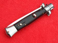 Rare 8" Vintage Italian Stiletto Blackhorn handles *Rosa Uliana Primo* in diamond stamp