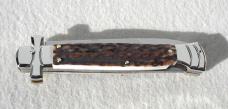 NEW A.G.A. CAMPOLIN 9" MALTESE GENUINE STAG MODIFIED BAYONET BLADE NICKEL SILVER BOLSTERS