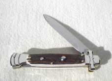 NEW A.G.A. CAMPOLIN 9" MALTESE GENUINE STAG MODIFIED BAYONET BLADE NICKEL SILVER BOLSTERS