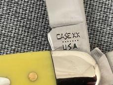 WR Case & Sons – 7 dot 1983 – 3 blade Stockman pattern 3318 SHSP – Yellow Composition handles