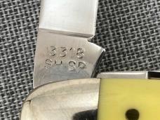 WR Case & Sons – 7 dot 1983 – 3 blade Stockman pattern 3318 SHSP – Yellow Composition handles