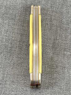 WR Case & Sons – 7 dot 1983 – 3 blade Stockman pattern 3318 SHSP – Yellow Composition handles