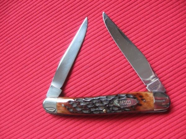 Vintage Italian Pickbone Knife GESCO Two Blade "K5 ITALY" Pick Bone - Old Stock!