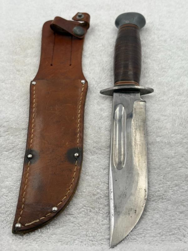 PAL RH36 Vintage Fighting / Hunting Fixed Blade Full Tang Sheath Knife Made USA