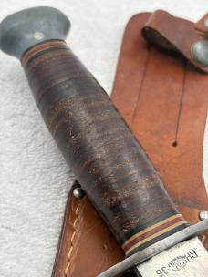PAL RH36 Vintage Fighting / Hunting Fixed Blade Full Tang Sheath Knife Made USA