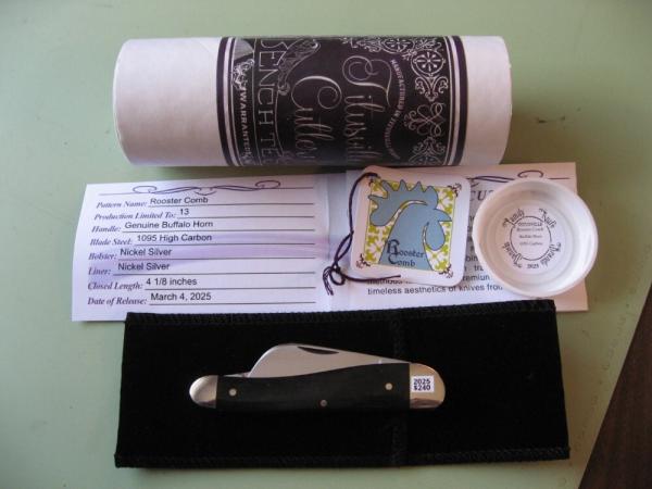 DANIELS FAMILY KNIFE BRANDS-TITUSVILLE CUTLERY-ROOSTER COMB BUFFALO HORN #1 DANIELS FAMILY KNIFE BRANDS-TITUSVILLE CUTLERY-ROOSTER COMB BUFFALO HORN #1