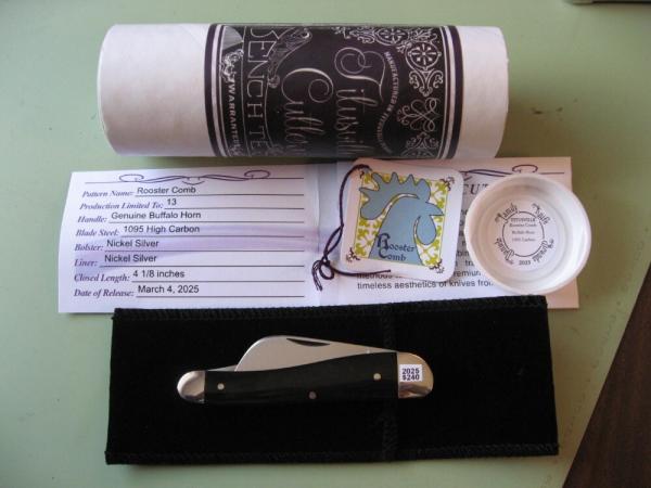 DANIELS FAMILY KNIFE BRANDS-TITUSVILLE CUTLERY-ROOSTER COMB BUFFALO HORN #2 DANIELS FAMILY KNIFE BRANDS-TITUSVILLE CUTLERY-ROOSTER COMB BUFFALO HORN #2