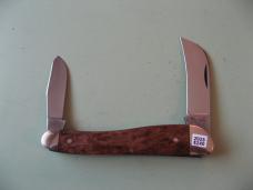   DANIELS FAMILY KNIFE BRANDS-TITUSVILLE CUTLERY-ROOSTER COMB-NATURAL BURL #1