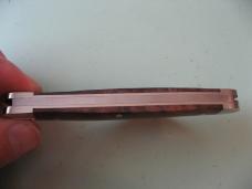   DANIELS FAMILY KNIFE BRANDS-TITUSVILLE CUTLERY-ROOSTER COMB-NATURAL BURL #1