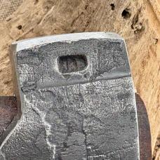 H&B Forge USA Hand Forged High Carbon Steel Bearded Carving Axe w Leather Sheath