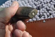 Frosts Mora Made In Sweden Laminated Steel 11 1/2" Used Full Tang No Flex Pitted But No Sign Of Use